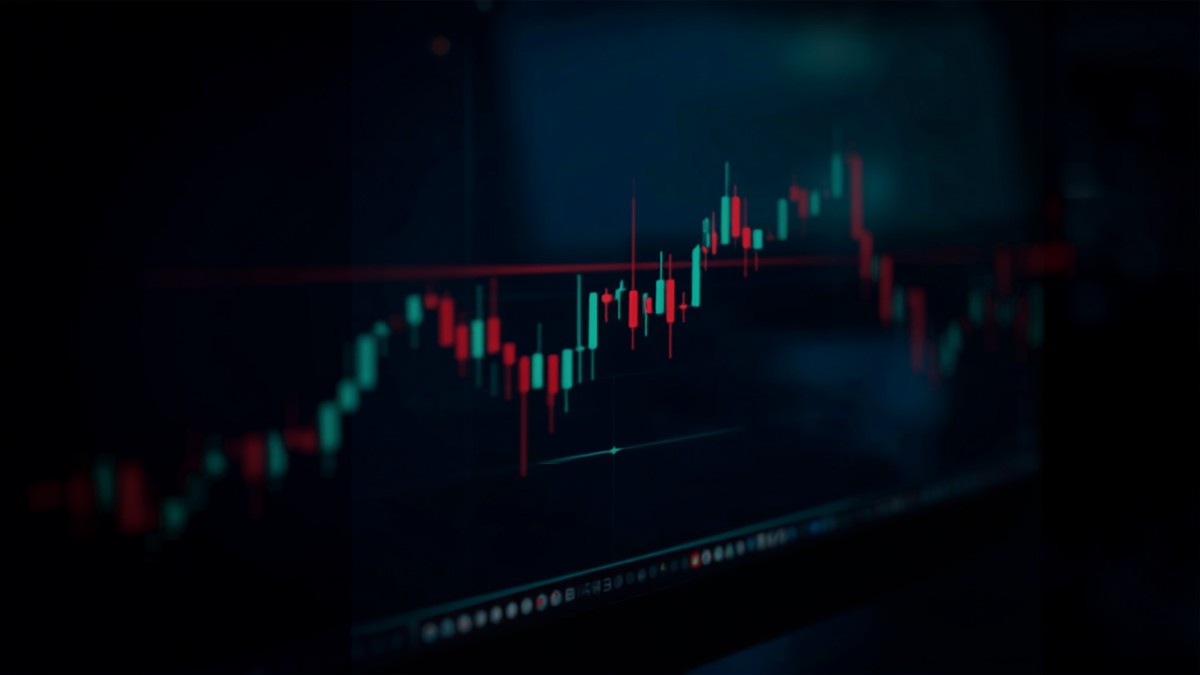 Tela de trading mostrando gráfico de candles do dólar futuro com linha de média VWAP