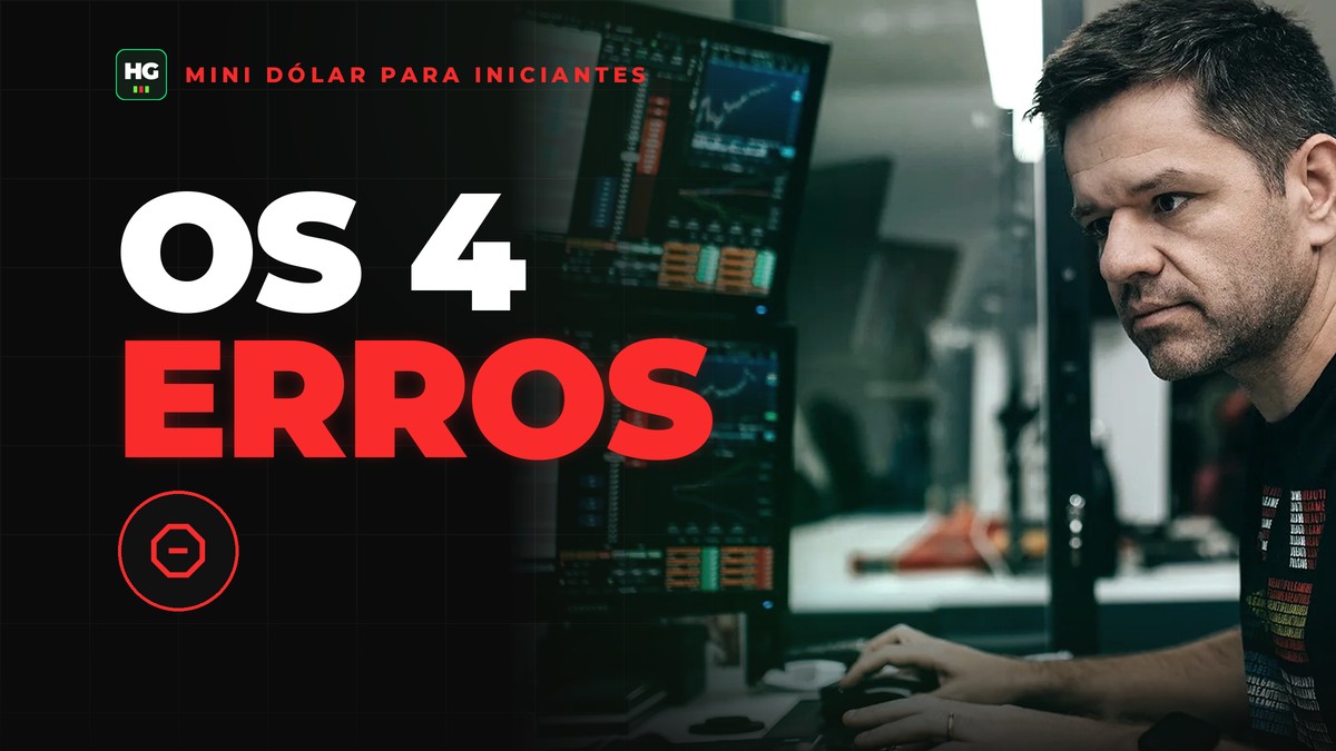 Hermann Greb ao lado do texto os 4 erros, capa do artigo Como Operar Mini Dólar para Iniciantes: os 4 Erros que Fazem Você Levar Stop