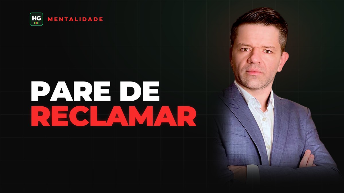 Hermann Greb ao lado do texto pare de reclamar, capa do artigo Como Parar de Reclamar Pode Mudar Seus Resultados Financeiros