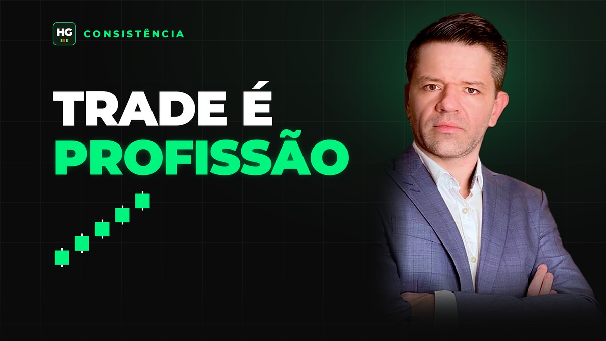 Hermann Greb ao lado do texto trade é profissão, capa do artigo Consistência no Day Trade: Por Que Tratar Como Profissão Muda Tudo