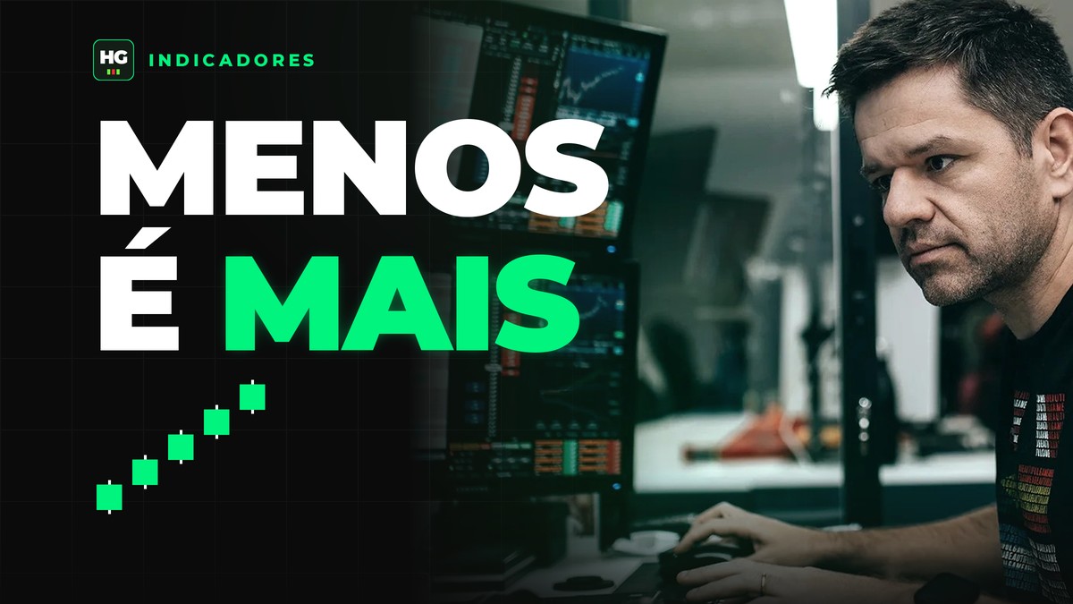 Hermann Greb ao lado do texto menos é mais, capa do artigo Indicador para Mini Dólar: Por Que Menos é Mais no Day Trade