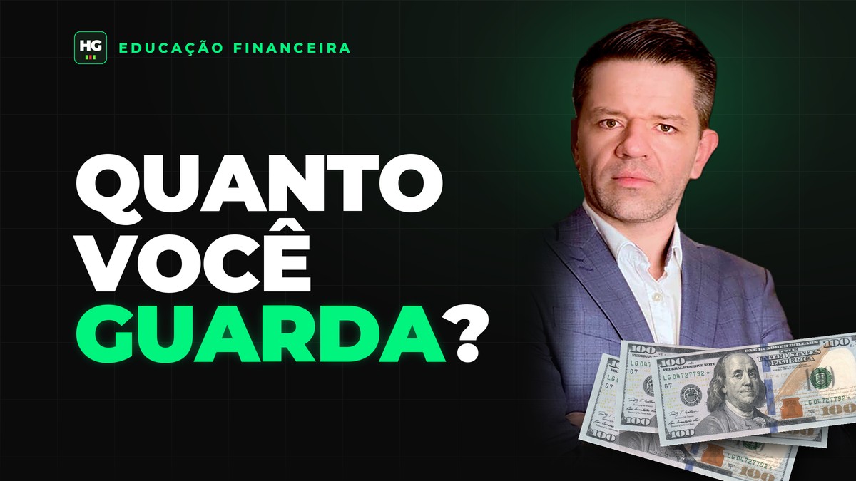 Hermann Greb ao lado do texto quanto você guarda?, capa do artigo Não É Quanto Você Ganha, É Quanto Você Guarda