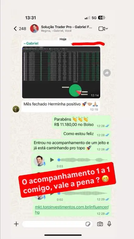 Print de resultado de aluno